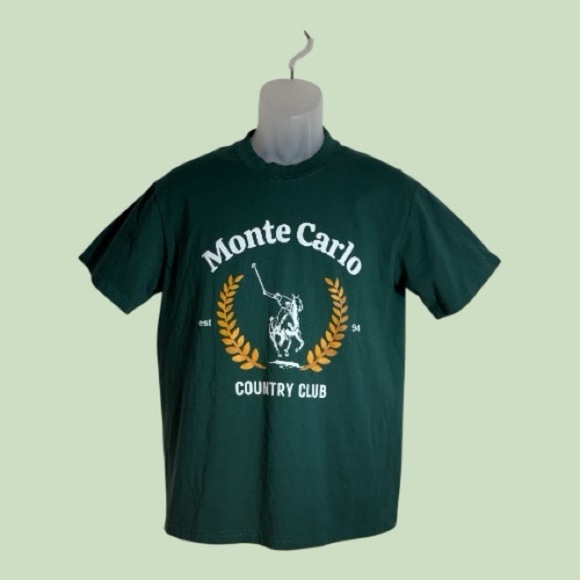 Other - Monte Carlo Dark Green Graphic Short Sleeve T-Shirt Size Med (Estimate) No Tag